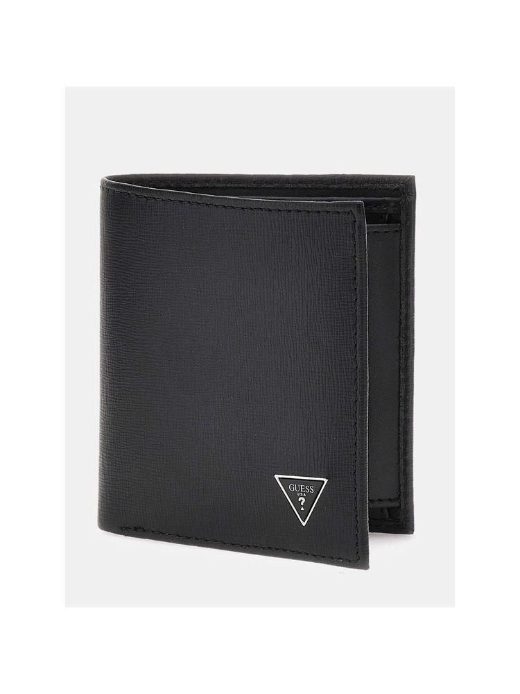 guess fashion Guess Mito Black Solid Bi-Fold Wallet-picture-24