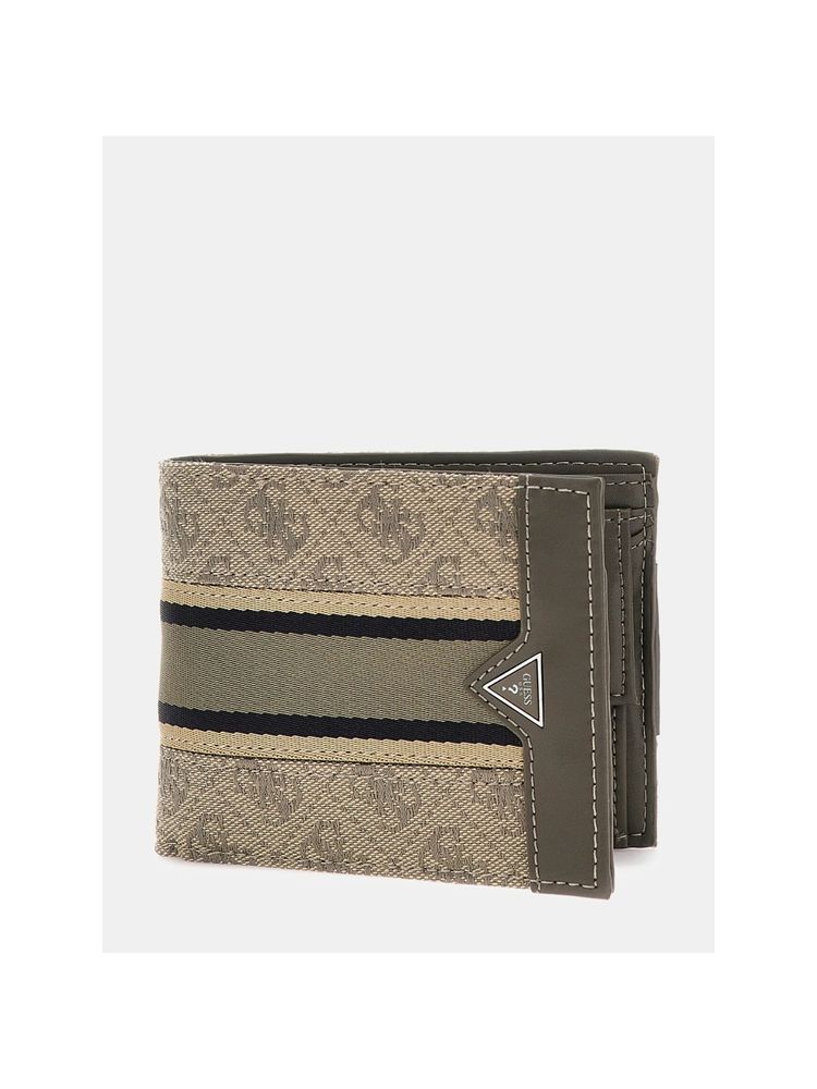 Guess Madrid Green Colorblock Bi-Fold Wallet-image-15