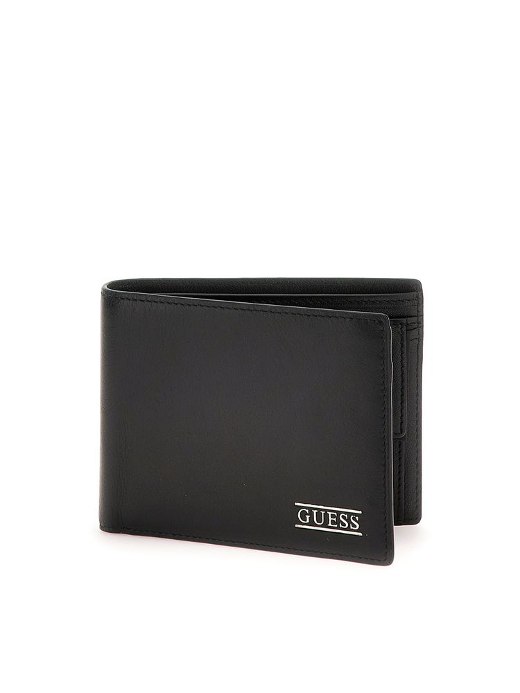 Guess New Boston Black Solid Bi-Fold Wallet-image-25