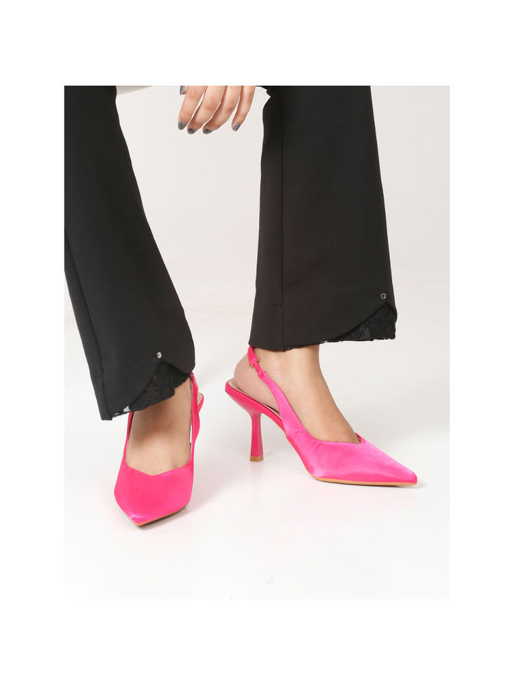 Flat n Heels Women Casual Sandal Heels Fushcia Pink-picture-38
