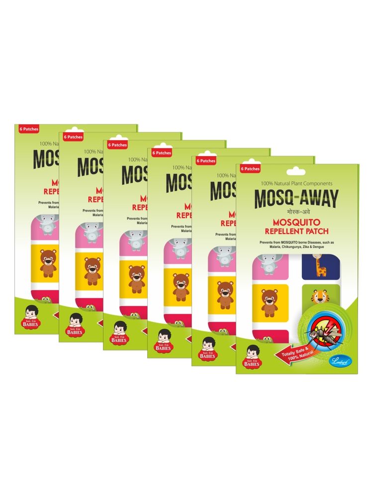 Leeford Mosq Away Mosquito Repellent Patches - Pack of 6