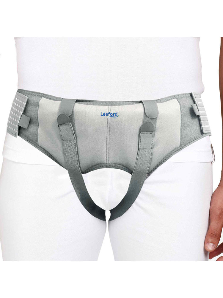 Leeford Hernia Belt for Men with Two Detachable Foam Pads