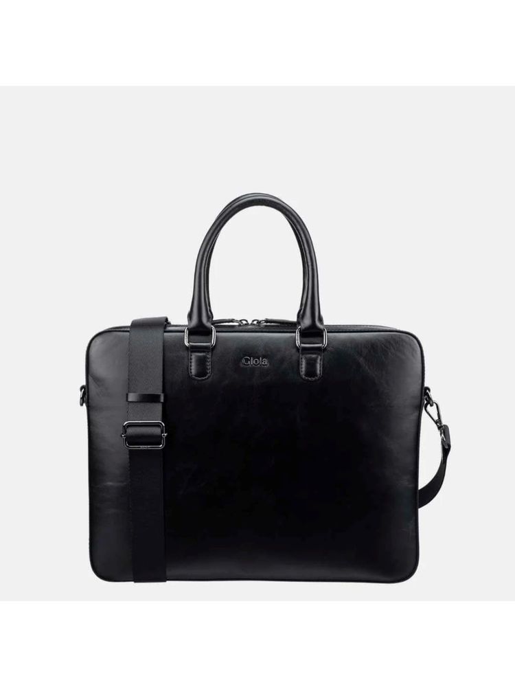 Gioia Enzo Laptop Bag with Detachable Strap Black-image-44