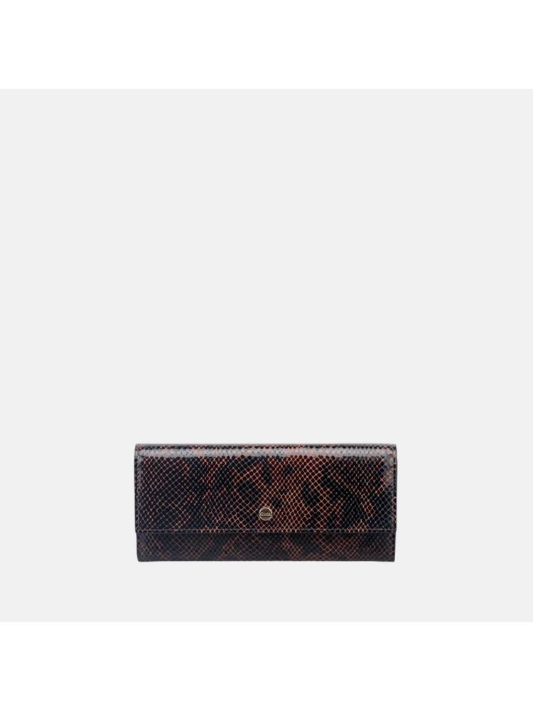 Gioia Faux Python Snap Button Wallet Brown-picture-25