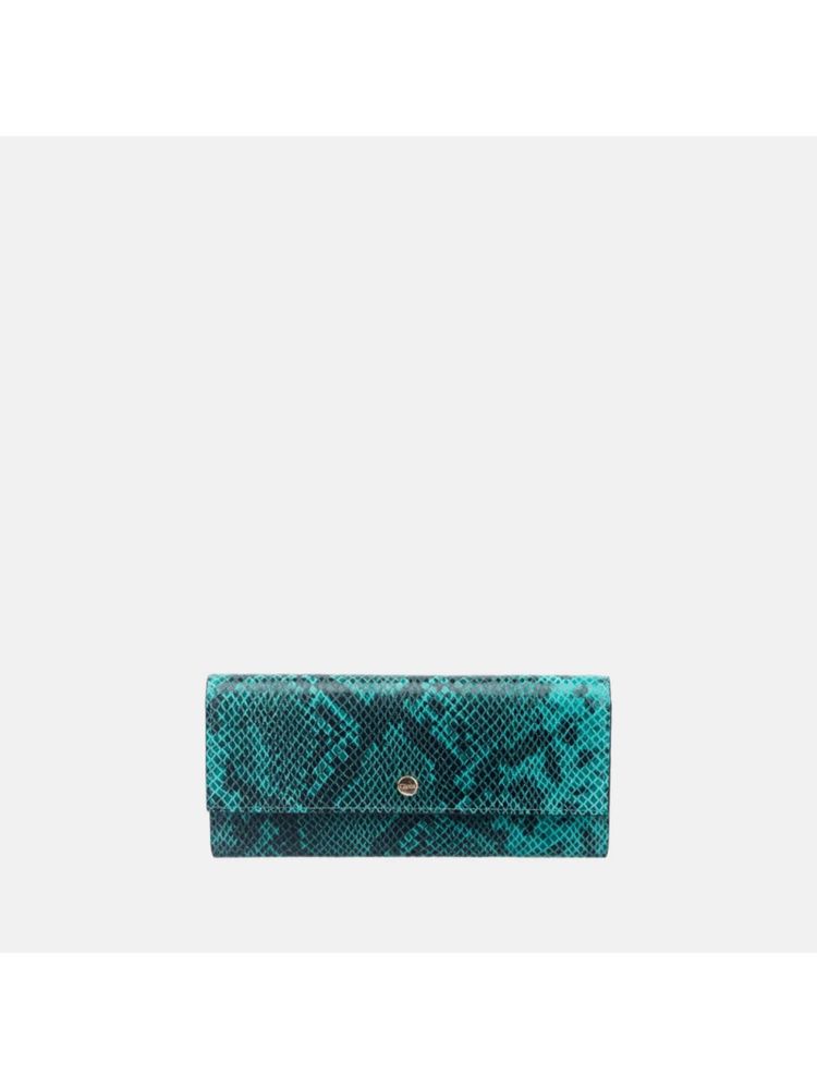 Gioia Faux Python Snap Button Wallet Green-picture-27
