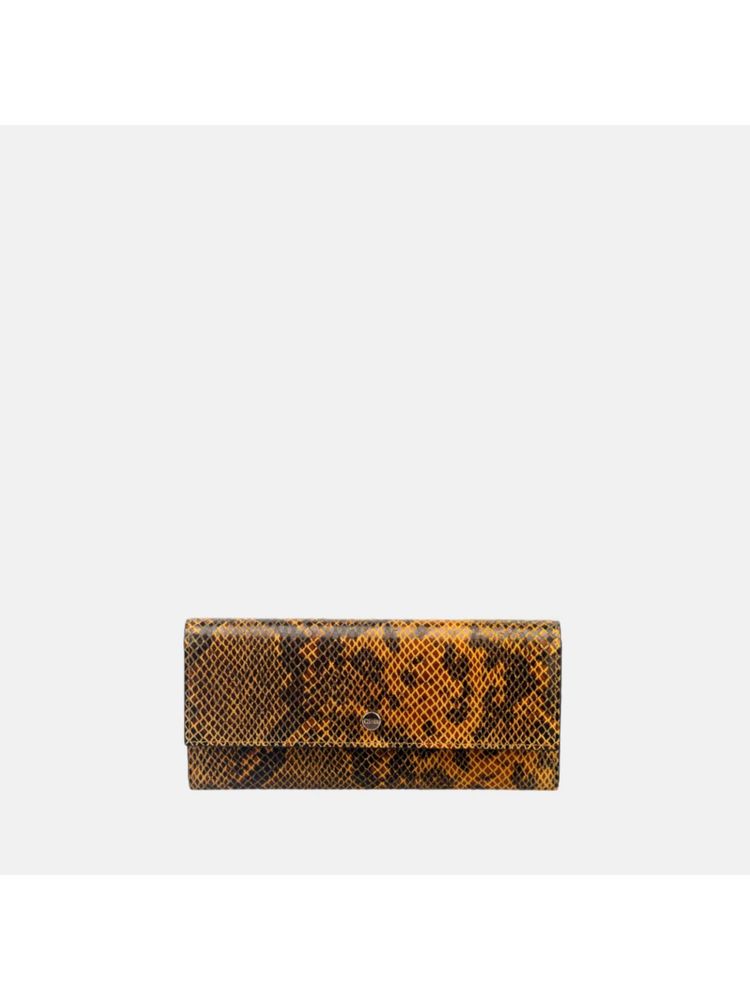 Gioia Faux Python Snap Button Wallet Yellow-picture-18