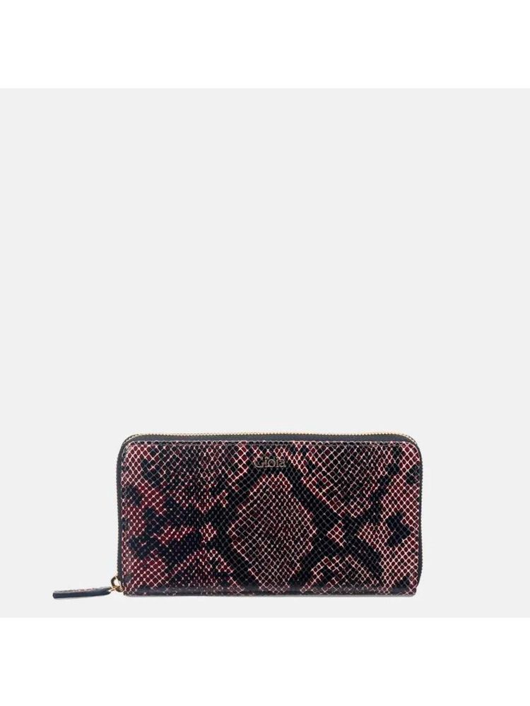 Gioia Faux Python Ziparound Clutch Brown-picture-23