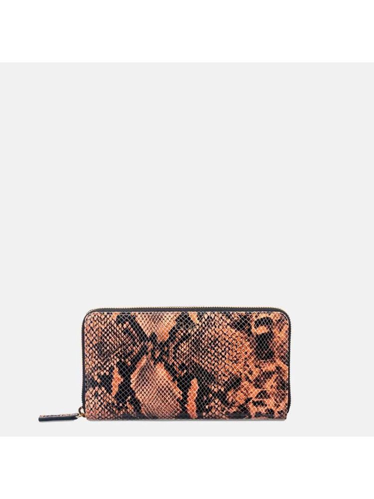 Gioia Faux Python Ziparound Clutch Orange-picture-16