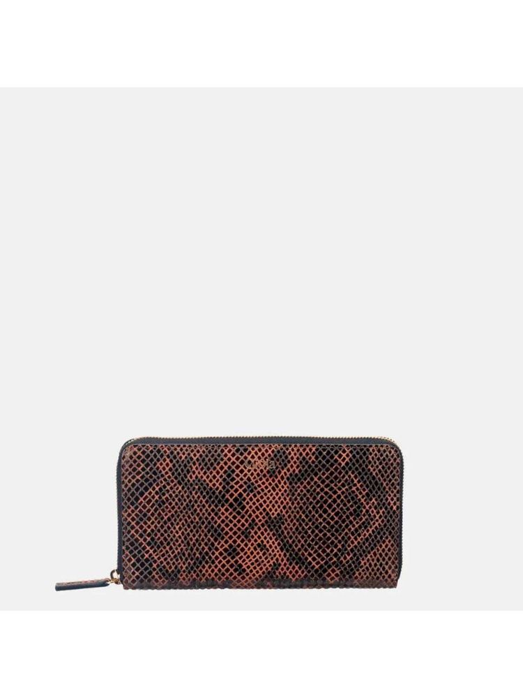 Gioia Faux Python Ziparound Clutch Tan-picture-19