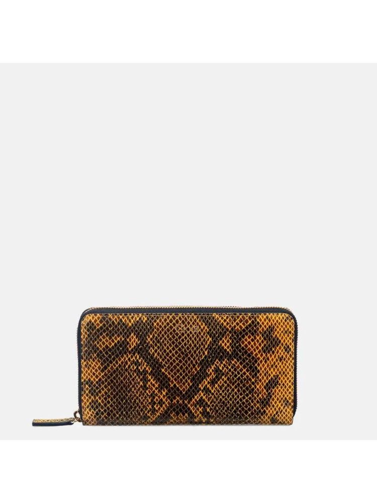 Gioia Faux Python Ziparound Clutch Yellow-picture-24