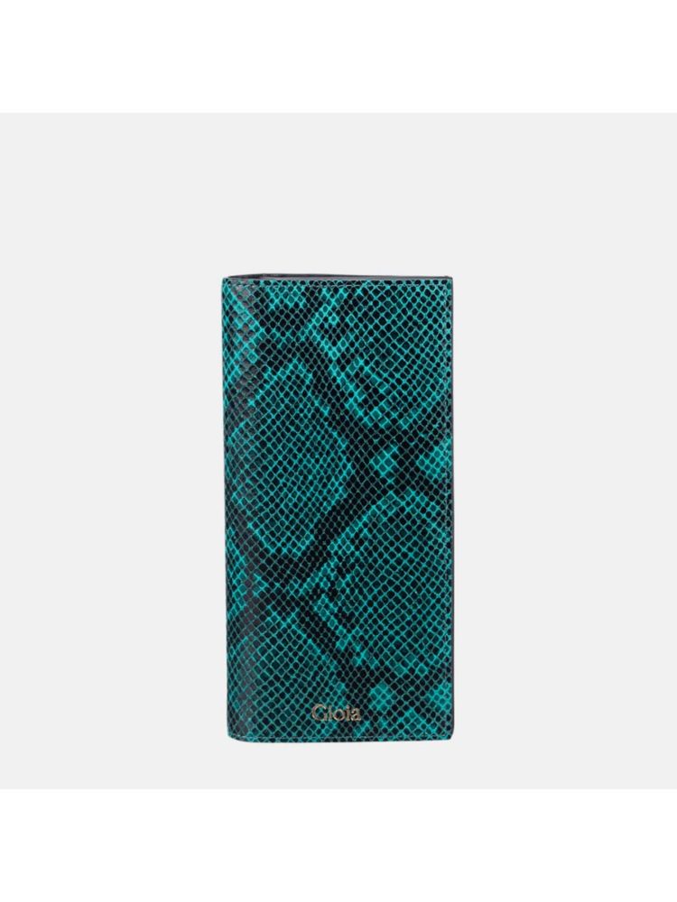 Gioia Faux Python Slim Wallet Green-picture-23