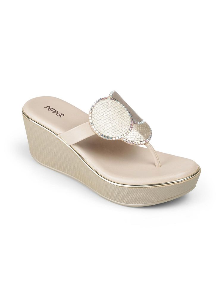 PEPPER Womens Beige Wedges Heels-picture-16
