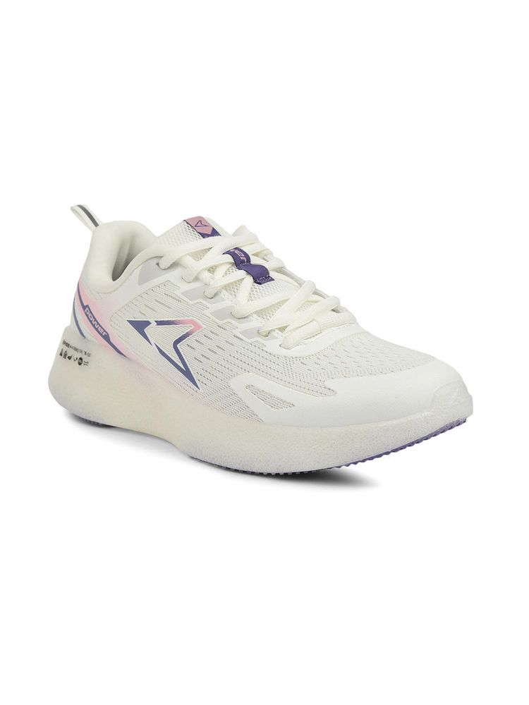 Power Womens White Lightweight Durable Running Shoes-image-46