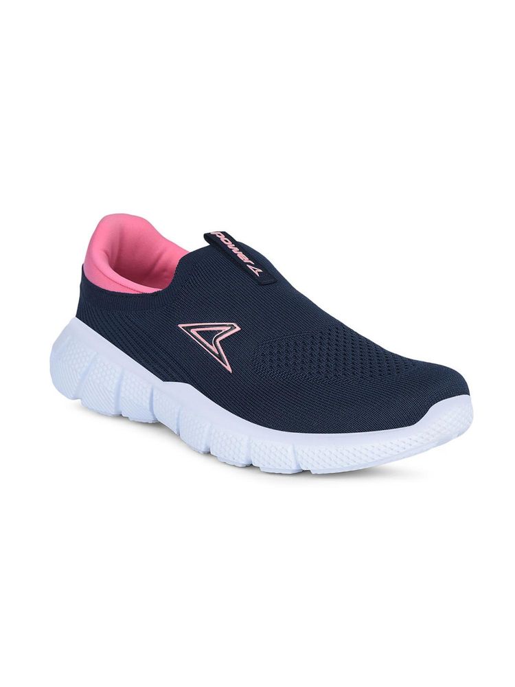 Power Womens Navy Blue Lightweight Slip-On Running Shoes-image-33