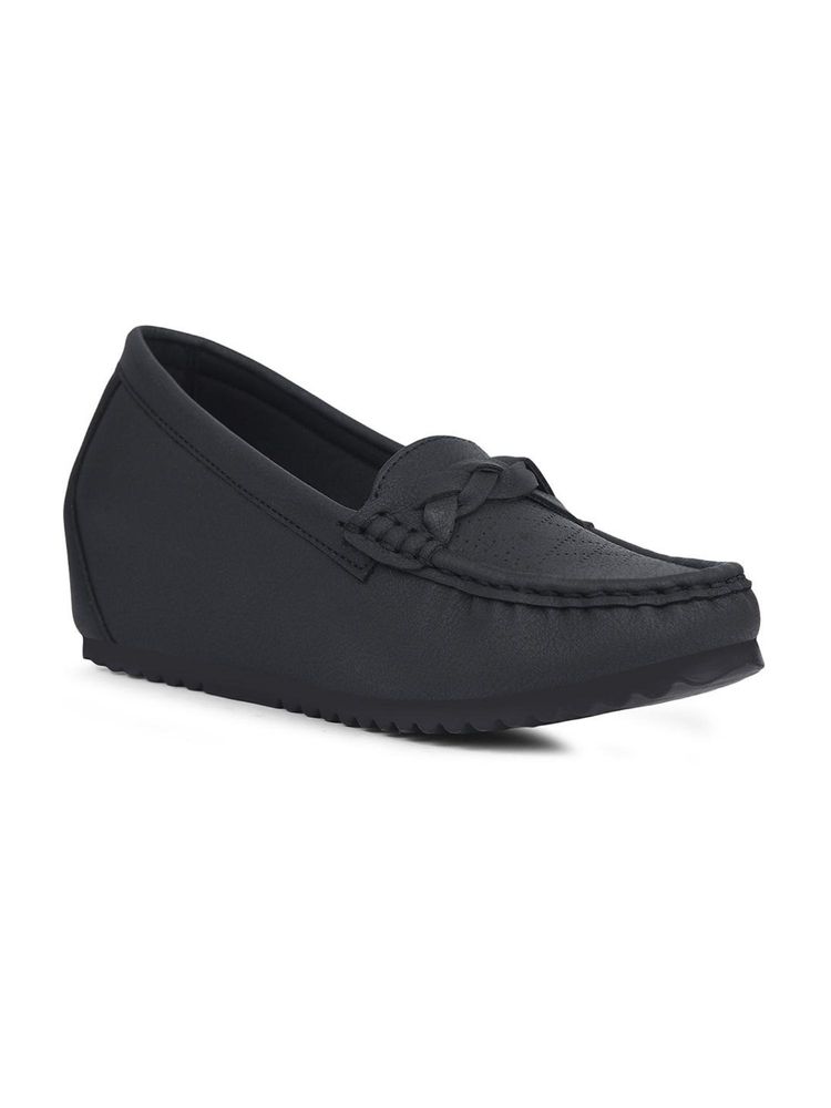 Bata Womens Black Wedges Loafers-image-32