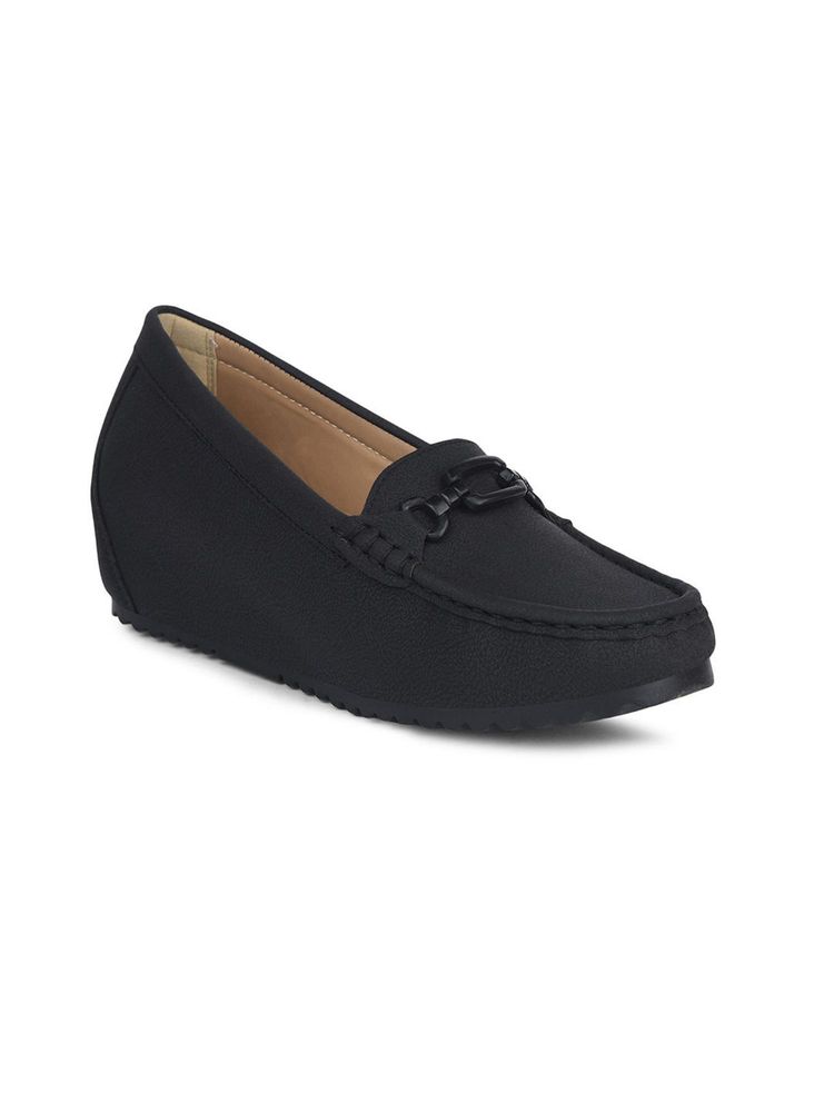 Bata Womens Black Wedges Loafers-picture-21