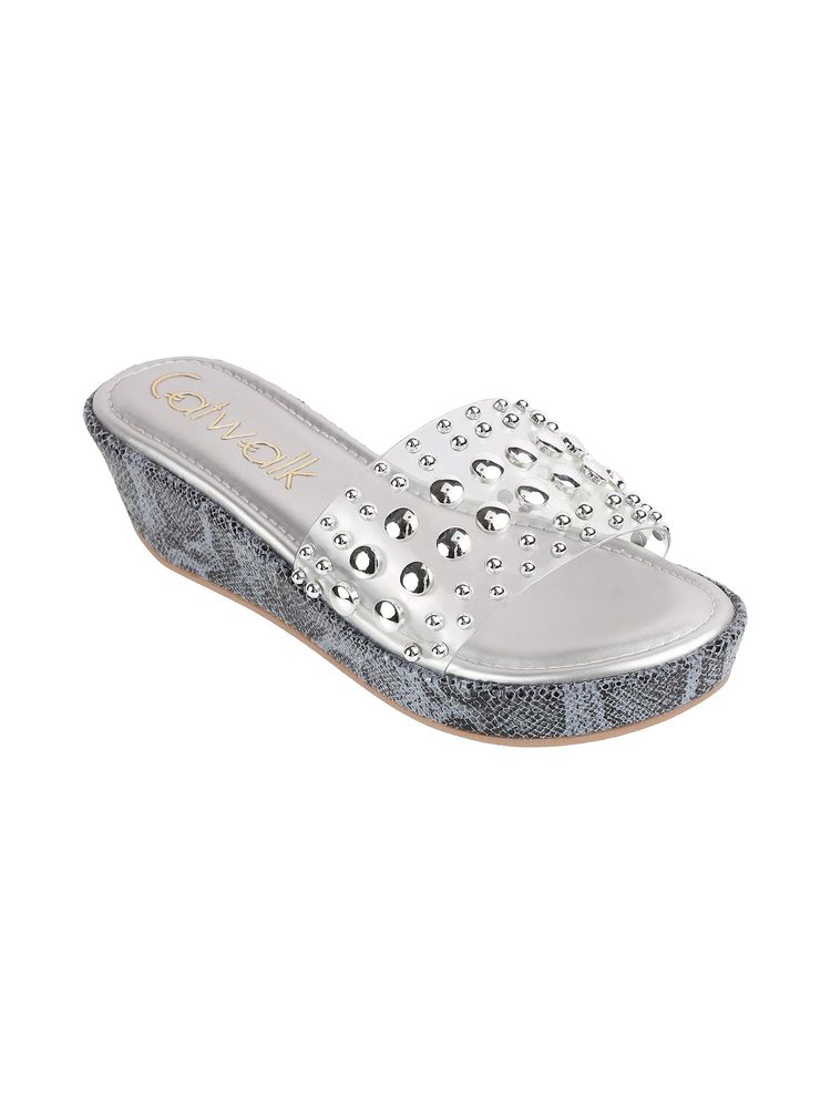 Catwalk Women Silver Sandal Heels-picture-6
