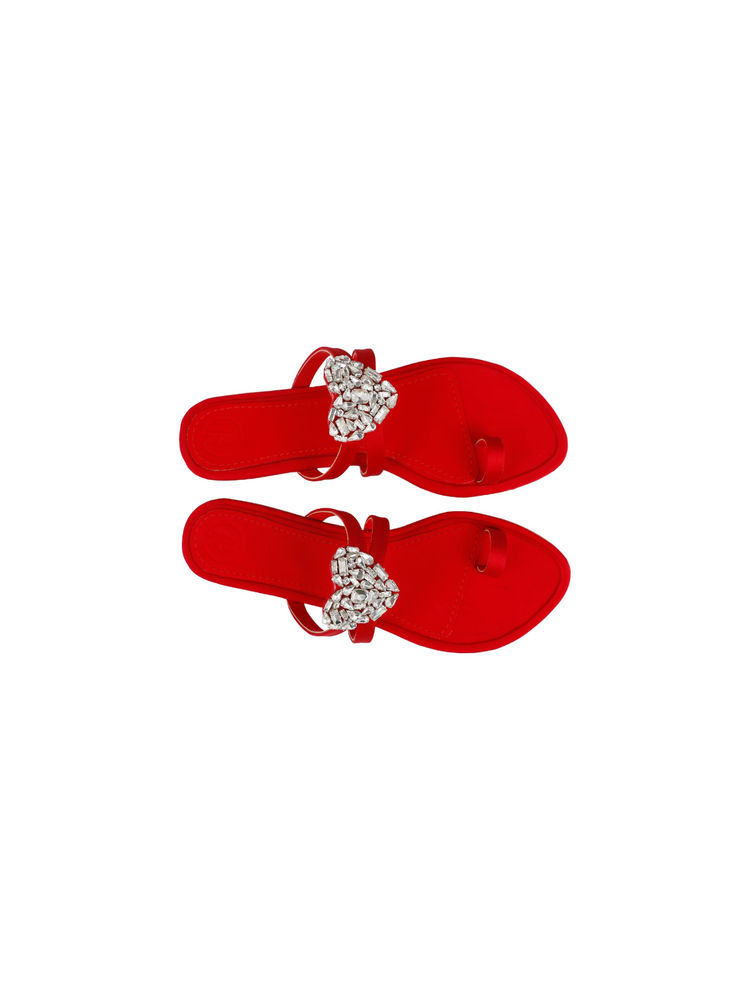 PREET KAUR Red Heart Flats-picture-10