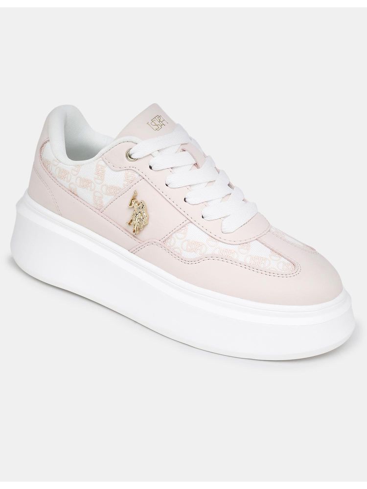 U.S. POLO ASSN. Women Marlene 2.0 Monogram Lace Up Sneakers with Gold Hardware-image-12