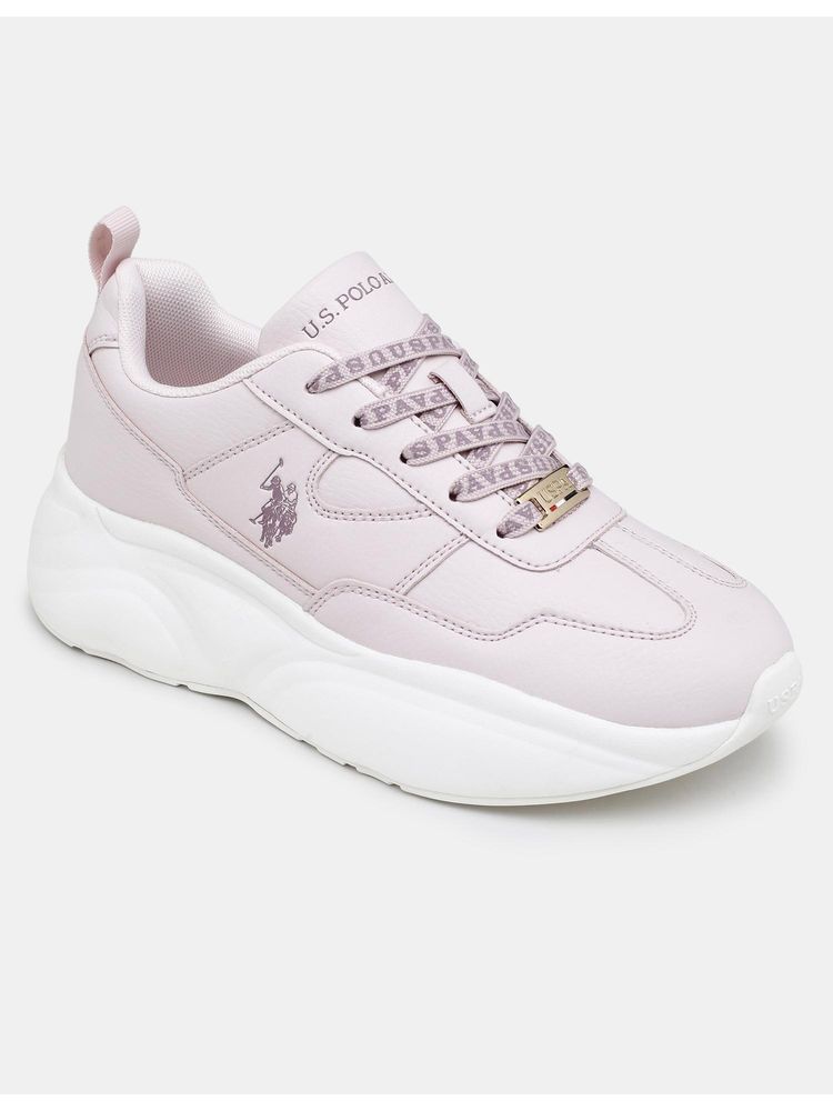 U.S. POLO ASSN. Women Evienne Solid Round Toe Sneakers with Monogram Lace-image-8