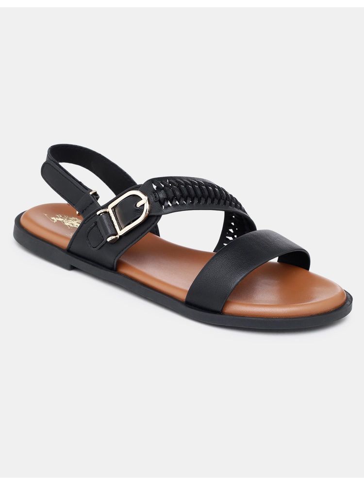 U.S. POLO ASSN. Women Axelle Solid Buckle Strap Sandals-image-1