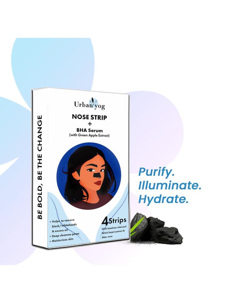 UrbanYog Nose Strip + BHA Serum Black & Whitehead Remover Nose Strips-picture-24