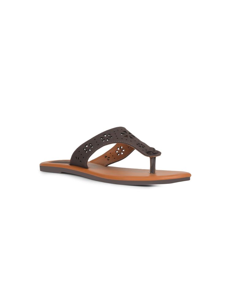 Bata Brown Womens Flats-image-12
