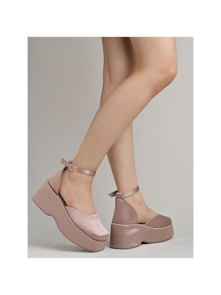 Shoetopia Stylish Peach Chic Pumps for Women-picture-14