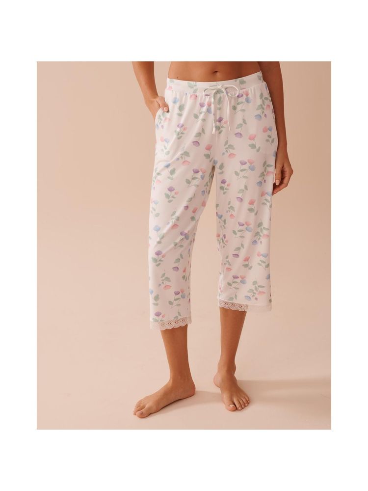 La Vie En Rose Tulip Print Super Soft Capri-picture-13