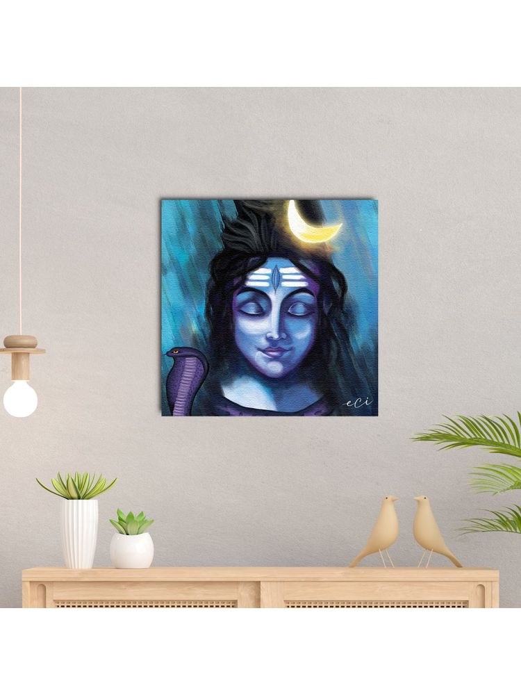 eCraftIndia Beautiful Lord Shiva Portrait Original Design Canvas Printed Wall Painting-picture-13