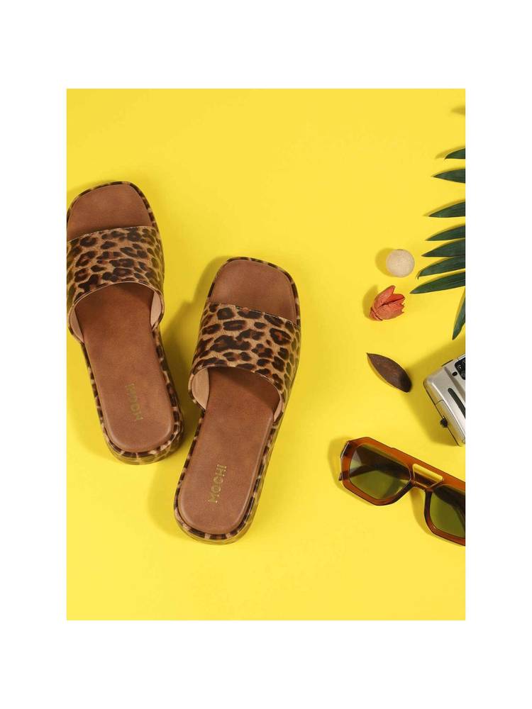 Mochi Women Tan Open Toe Casual Sandals-picture-30
