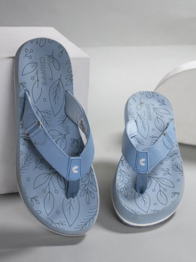 Chupps Womens Spring Sky Blue Casual Flipflops-image-34