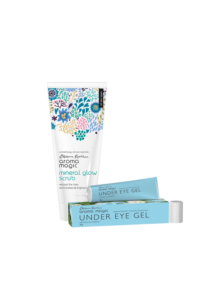 Aroma Magic Mineral Glow Scrub & Under Eye Gel Combo