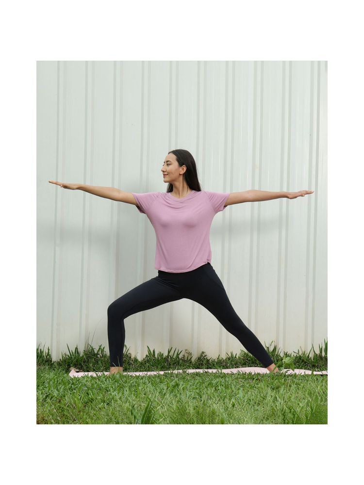 blissclub Bliss Club Women Black Groove-In Cotton Leggings with Adjustable Inner Drawcord and Side Pockets-picture-17