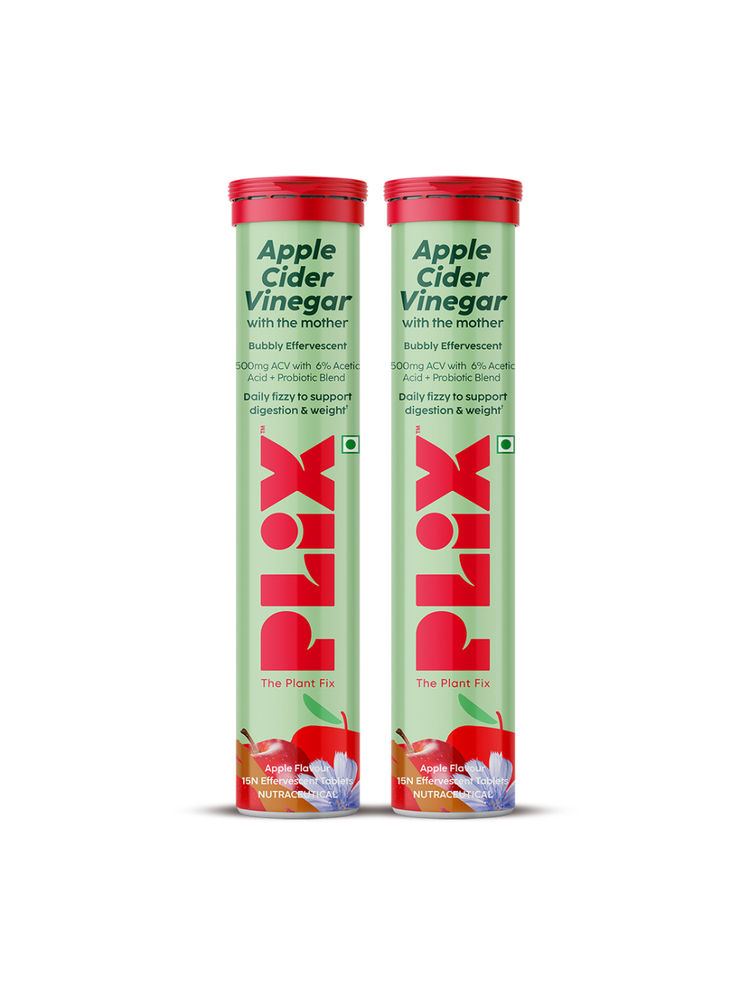 Plix Probiotics+ ACV Apple Cider Vinegar Effervescent Tablets - Digestive Support & Manage Weight-picture-35