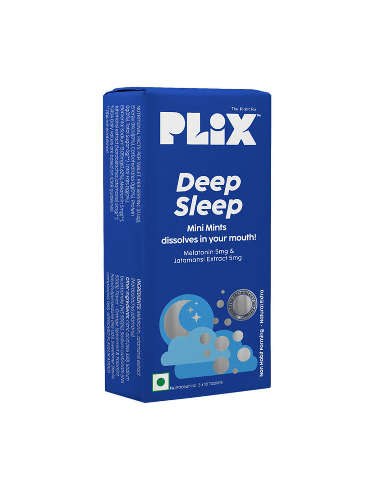 PLIX Deep Sleep with Melatonin, Oral Dissolving 30 Mini Mints for restful sleep, Jatamansi Extracts-picture-29