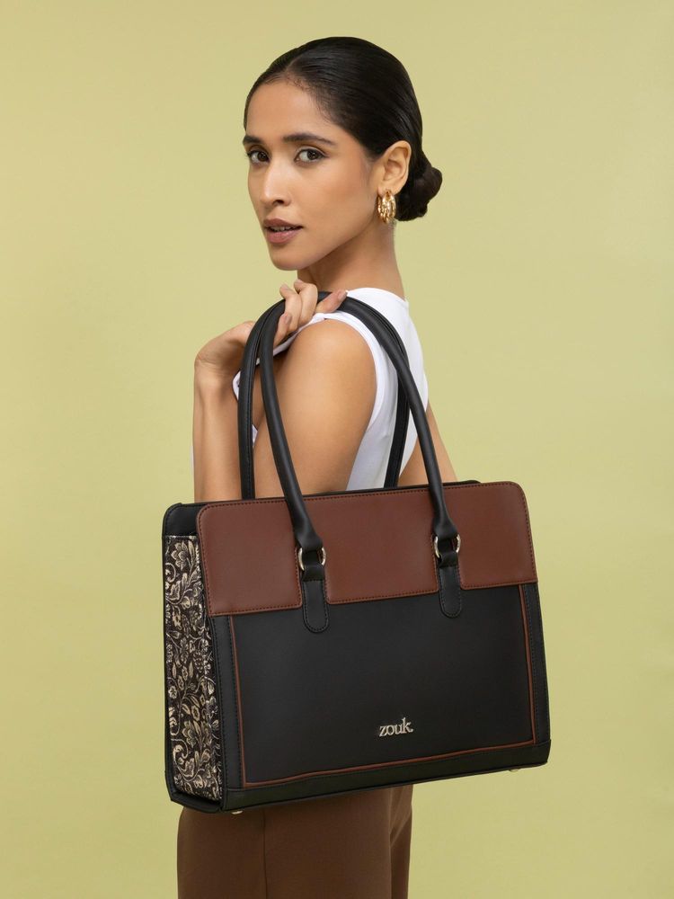 Zouk FloMotif Hand Office Bag - Black-picture-22