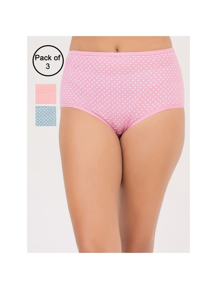 Clovia High Waist Printed Hipster Panties Multi-Color (Pack of 3)-picture-16