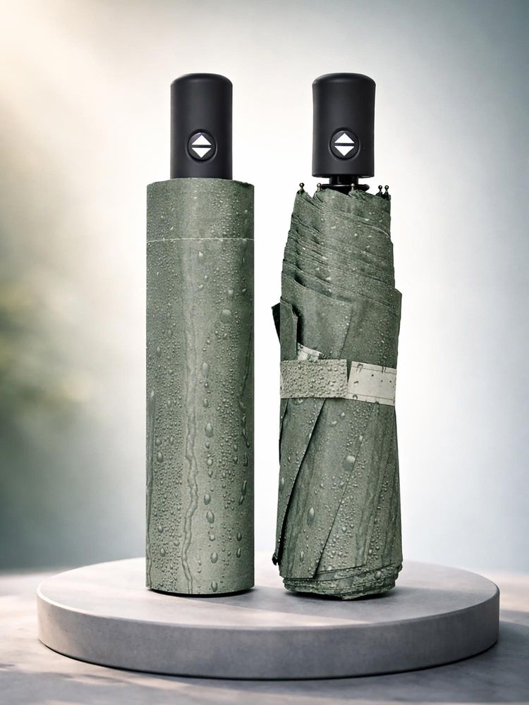 FABINALIV Olive Abstract Auto ON/OFF Waterproof Automatic Compact Umbrella-image-40