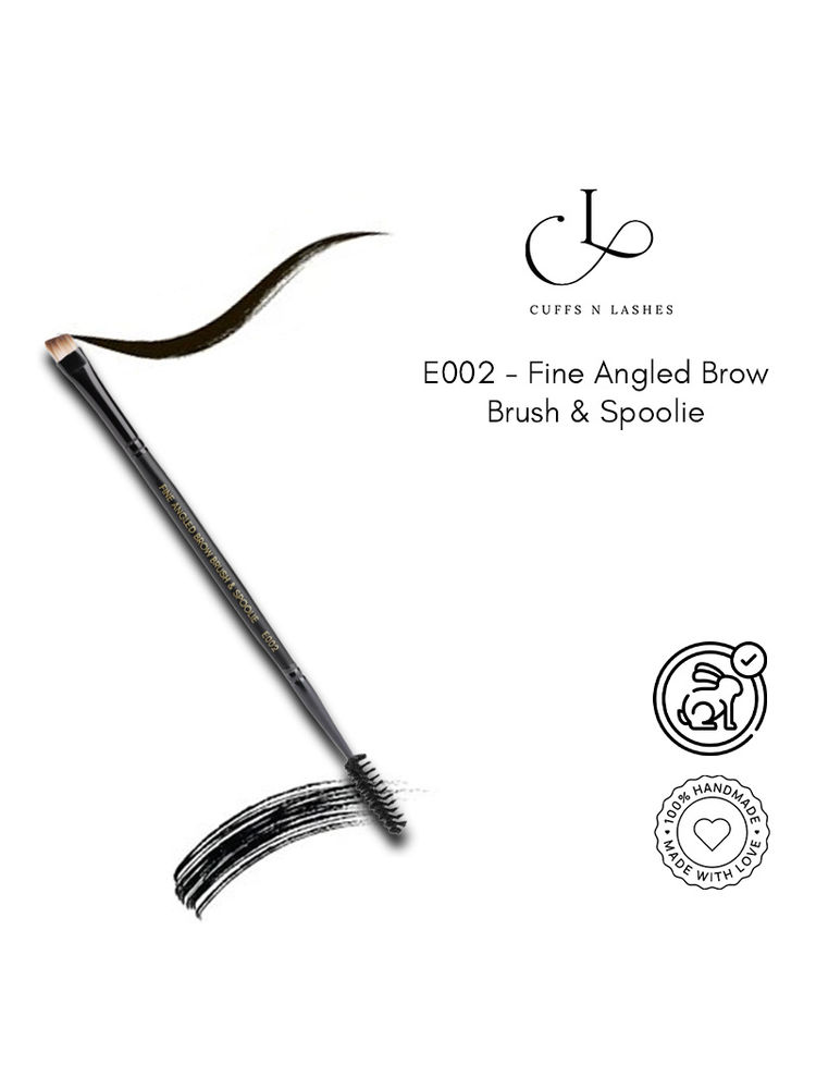 CUFFS N LASHES Fine Angled Brow Brush & Spoolie - E002-picture-20