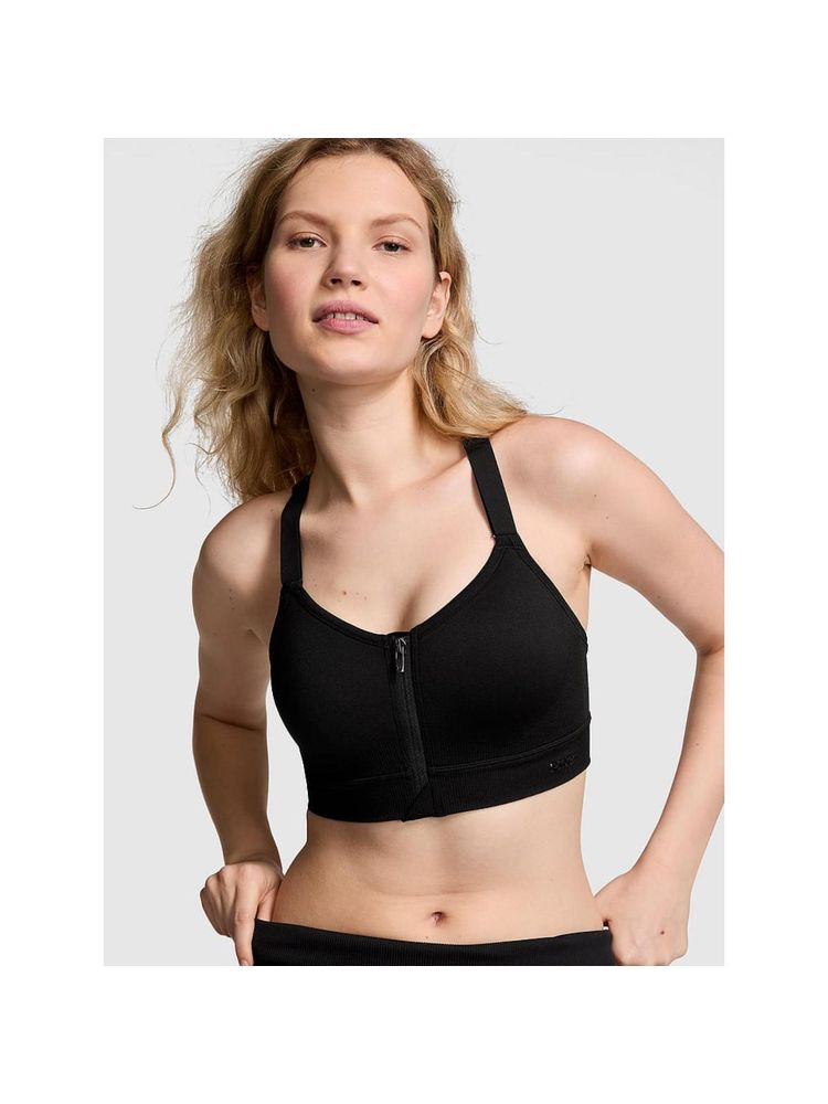 victoria's secret intimates Victoria's Secret Pink Seamless Air High-Impact Sports Bra Black-picture-12