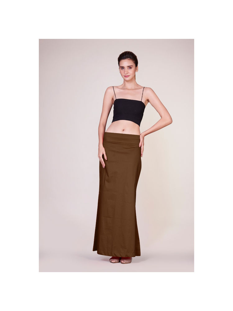 I AM BY DOLLYJAIN Deep-brown Cotton Lycra D Coat Simple With Extender-picture-39