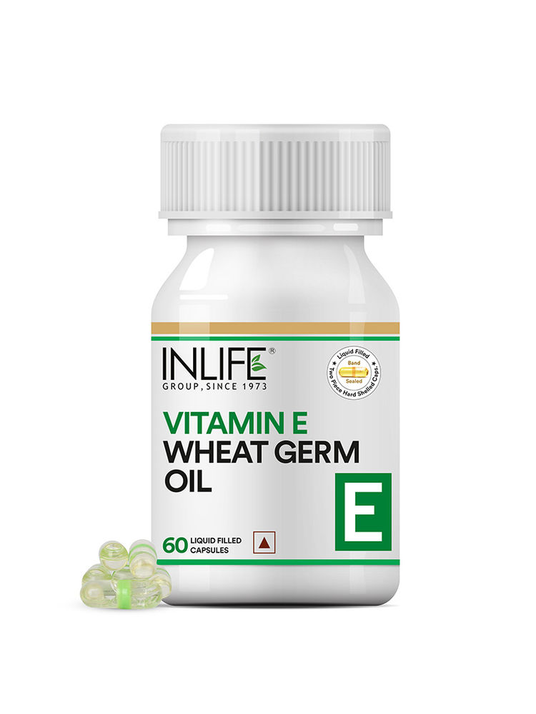 Inlife Vitamin E Capsule for Skin With With Wheat Germ Oil 400 IU Liquid Filled Capsules-picture-12