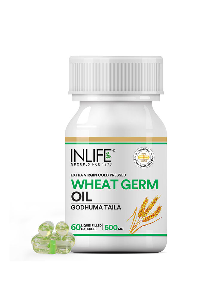 INLIFE Wheat Germ Oil (Godhuma Taila) - 500mg (60 Capsules)-picture-16