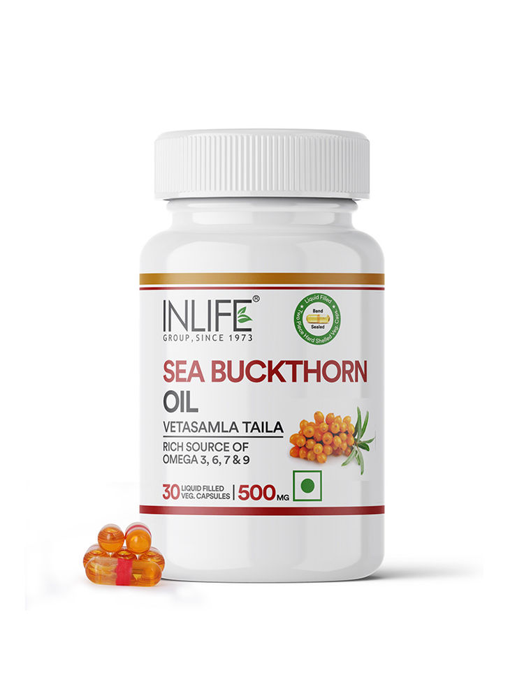 INLIFE Seabuckthorn Seed Oil, 500mg, 30 Veg Caps, Anti Aging Omega 7 Supplement-picture-15