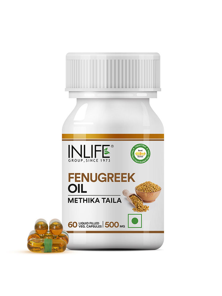 Inlife Fenugreek Oil Capsule 500mg Faste &Better Absorption than Extract Ayurvedic Herbal Supplement-picture-39