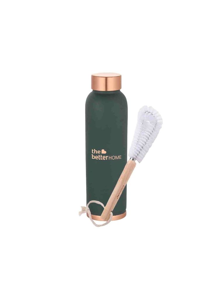 The Better Home Set of 2-Copper Oreo 950ml Bottle Teal and Bottle Glass Brush-picture-2