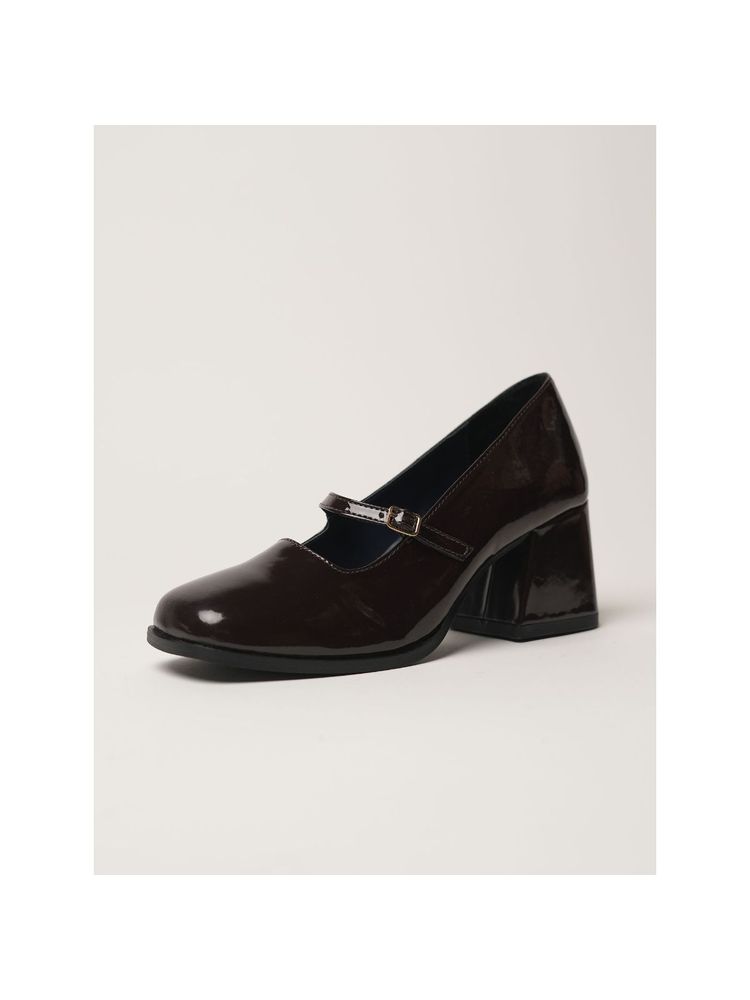 Theater Women Shrimpton Scorpio Brown Mary Jane Block Heels-image-35