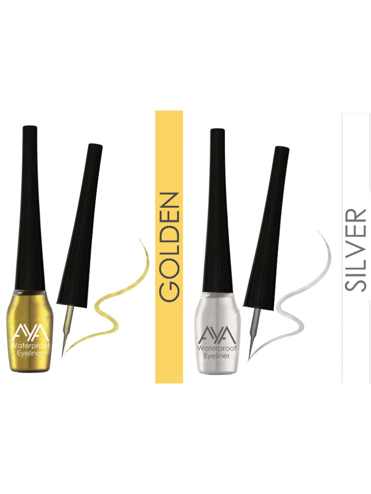 AYA Waterproof Eyeliner - Silver And Golden (Set of 2)-picture-21