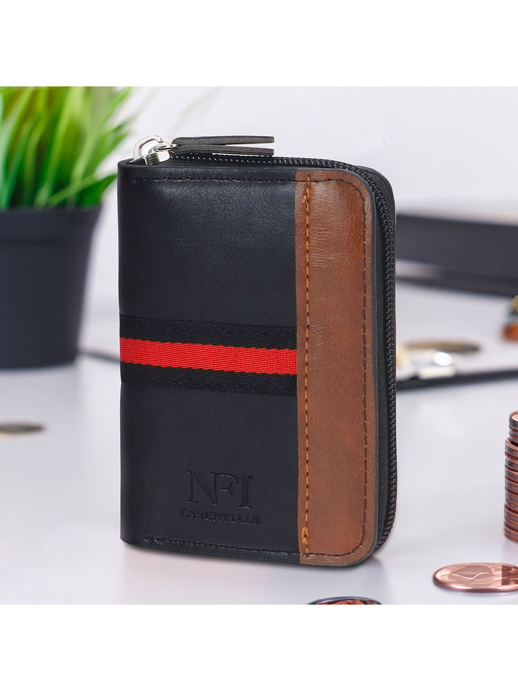 NFI Essentials Pu Leather 9 Slots Vertical Card Holder Credit Debit Card-picture-27